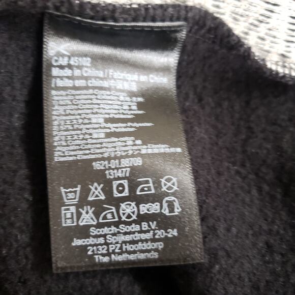 Scotch & Soda Maison Scotch Studded T-Shirt Dress Black Geometric Women Large - Picture 9 of 9